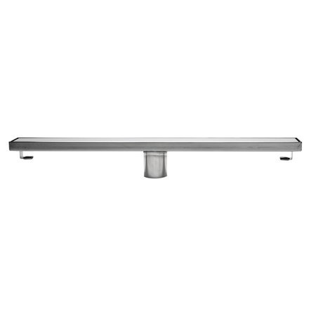 Alfi Brand 24" Modern Polished SS Linear Shower Drain W/ Solid Cover ABLD24B-PSS